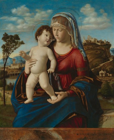 Madonna z Dzieciątkiem w pejzażu, ok. 1496-99 autorstwa Giovanni Battista Cima da Conegliano