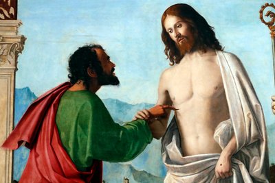 Niedowierzanie św. Tomasza autorstwa Giovanni Battista Cima da Conegliano