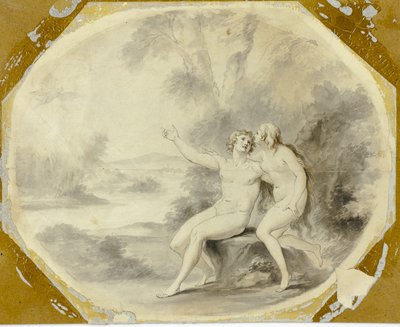 Adam i Ewa w raju autorstwa Giovanni Battista Cipriani