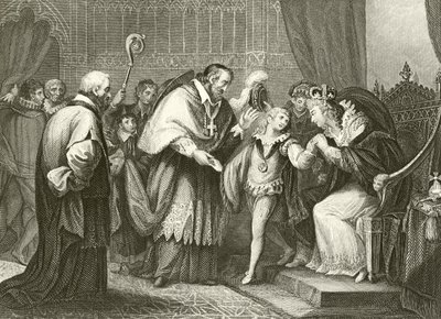 Edward, książę Yorku rozstający się z matką autorstwa Giovanni Battista Cipriani