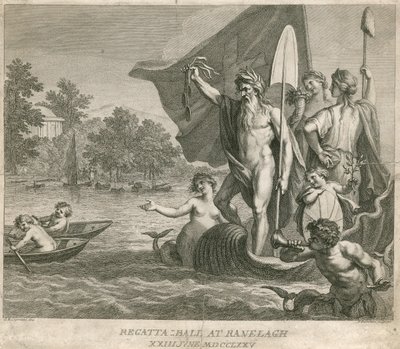 Bal regatowy w Ranelagh Gardens, Millbank, Londyn, 23 czerwca 1775 r. autorstwa Giovanni Battista Cipriani