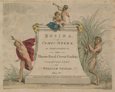 Rosina, opera komiczna wystawiona w Theatre Royal, Covent Garden autorstwa Giovanni Battista Cipriani