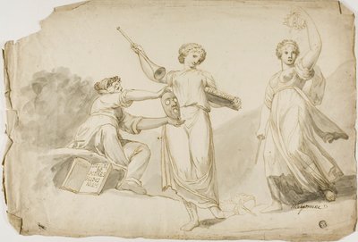 Thalia, Clio i Melpomene autorstwa Giovanni Battista Cipriani