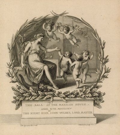 Bilet na bal w Mansion House, Londyn, 17 kwietnia 1775 autorstwa Giovanni Battista Cipriani