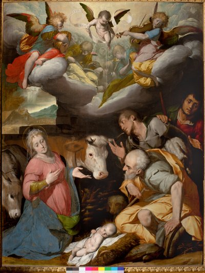 Adoracja pasterzy 1592-95 autorstwa Giovanni Battista Crespi