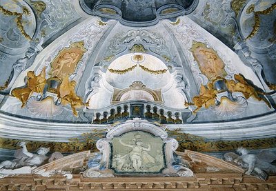 Trompe loeil, z sufitu sali balowej autorstwa Giovanni Battista Crosato
