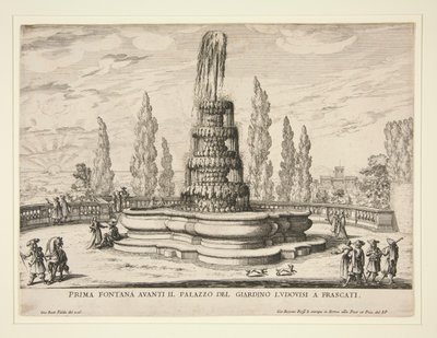 Fontanna w ogrodach pałacu Ludovisi we Frascati autorstwa Giovanni Battista Falda