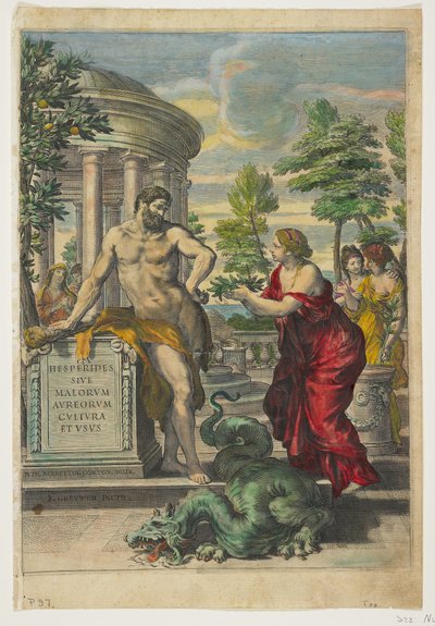 Frontyspis i strona tytułowa z Hesperyd, 1646 autorstwa Giovanni Battista Ferrari