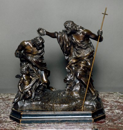 Chrzest Jezusa. Rzeźba z brązu autorstwa Giovanni Battista Foggini