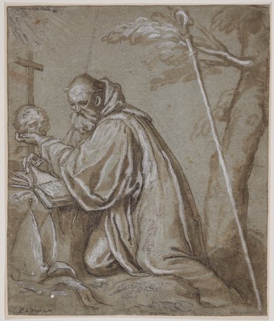 Św. Bernard w pokucie autorstwa Giovanni Battista Fontana