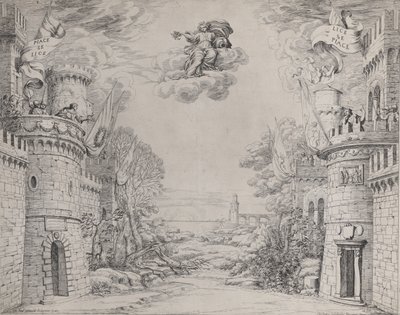Scena z Triompho della Pieta, 1640-69. autorstwa Giovanni Battista Galestruzzi