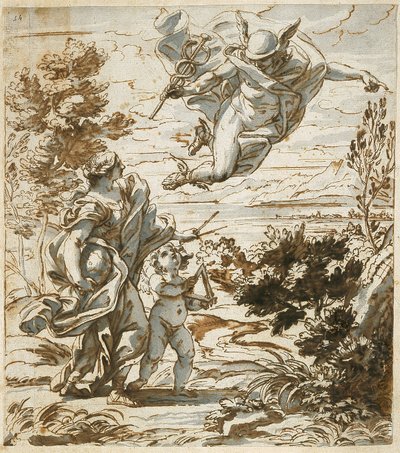 Mercury Leading Geography autorstwa Giovanni Battista Gaulli