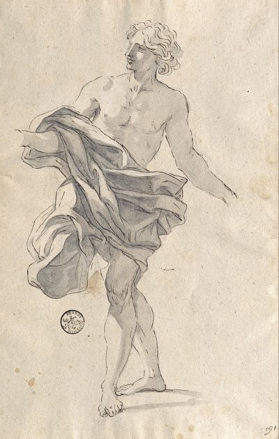 Studium tańczącego młodzieńca autorstwa Giovanni Battista Gaulli
