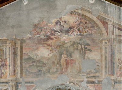 Maria Magdalena na pustyni, fragment 3496121 (fresk) autorstwa Giovanni Battista Guerinoni