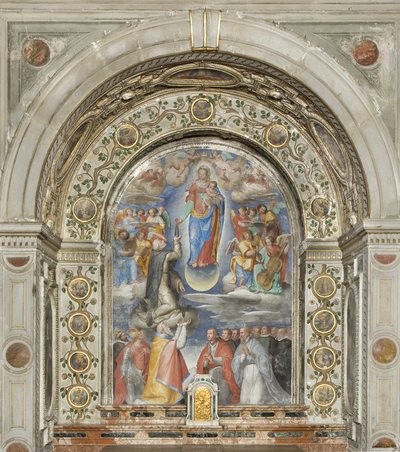 Matka Boża Różańcowa, ok. 1615 autorstwa Giovanni Battista Maganza