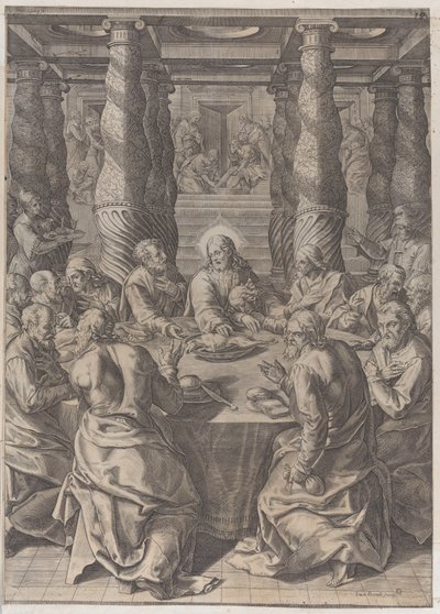 Ostatnia Wieczerza, ok. godz. 1580. autorstwa Giovanni Battista Mazza