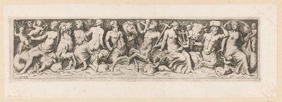 Trytony, nereidy i putti autorstwa Giovanni Battista Mercati