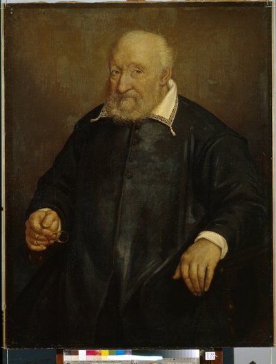 Portret Christoforo Novati (?) (Portret C. Novati). Obraz Giovan Battista Moroni (1520 lub 1525-1578), olej na płótnie. Sztuka włoska (Bergamo) autorstwa Giovanni Battista Moroni