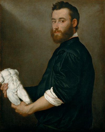 "" Portret rzeźbiarza Alessandro Vittoria (1525-1608) "" (Rzeźbiarz Alessandro Vittoria (1525-1608)) Obraz Giovan Battista Moroni (1520 / 25-1578) - około 1552-1553 - Olej na płótnie Dim 82, 5x64 , 6 cm Muzeum Historii Sztuki, Wiedeń autorstwa Giovanni Battista Moroni