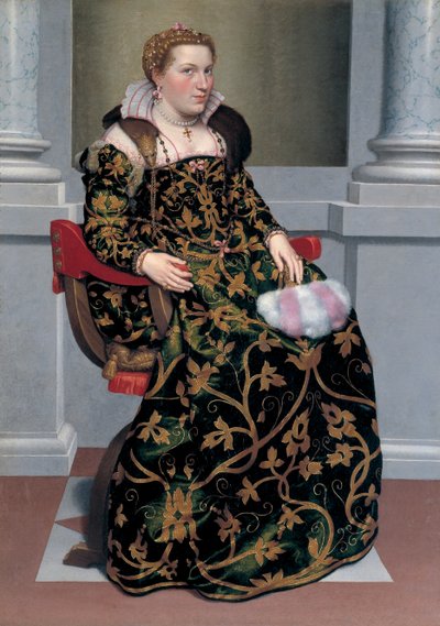 Portret Isotta Brembati, ok. 1555. autorstwa Giovanni Battista Moroni