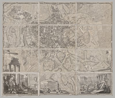 Nowa mapa Rzymu ujawniona przez Giambattistę Nolliego w roku MDCCXLVII, znana jako La Pianta Grande di Roma autorstwa Giovanni Battista Nolli