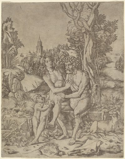 Rodzina Faunów autorstwa Giovanni Battista Palumba