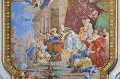 Chay milagro cadenakunaq chawpinpi cajayoq, detalle pulido autorstwa Giovanni Battista Parodi