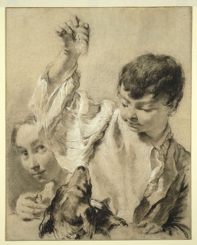 Giacomo karmiący psa autorstwa Giovanni Battista Piazzetta