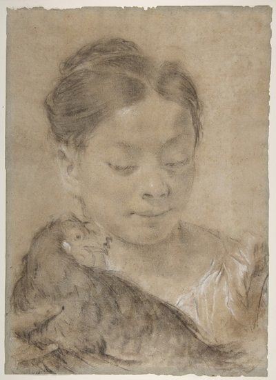 Dziewczyna z kurą autorstwa Giovanni Battista Piazzetta