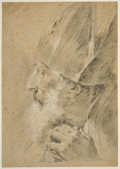 Profil głowy biskupa autorstwa Giovanni Battista Piazzetta