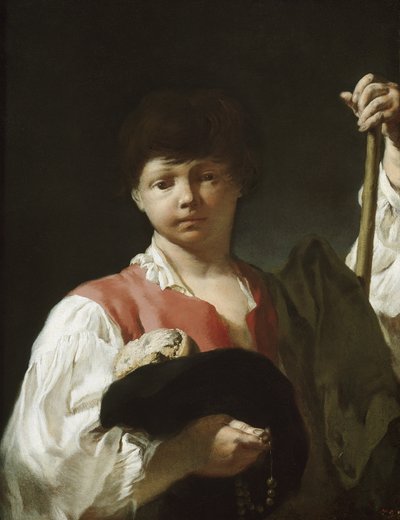 Żebrak lub młody pielgrzym, 1738-39 autorstwa Giovanni Battista Piazzetta