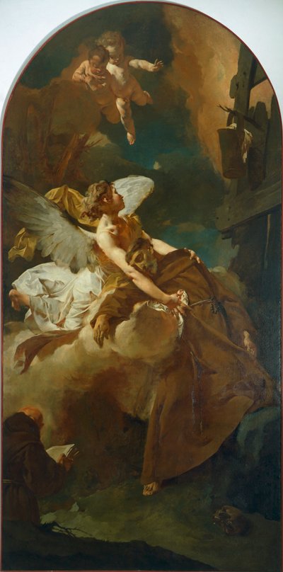 Ekstaza św. Franciszka – Giovanni Battista Piazzetta (1682-1754). autorstwa Giovanni Battista Piazzetta