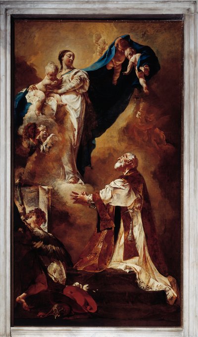 Dziewica ukazuje się św. Filipowi Neri (olej na płótnie) autorstwa Giovanni Battista Piazzetta