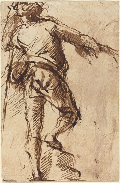 Młody człowiek z laską autorstwa Giovanni Battista Piranesi