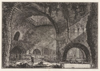 Kolejny widok willi Mecenasa w Tivoli, z Vedute di Roma (Widoki Rzymu) autorstwa Giovanni Battista Piranesi