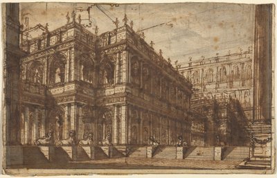 Starożytne forum z portykami autorstwa Giovanni Battista Piranesi