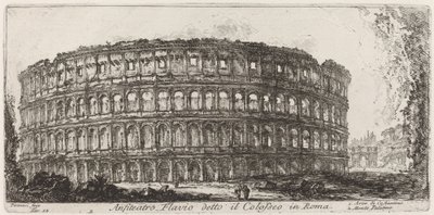 Amfiteatr Flawiuszów znany jako Koloseum autorstwa Giovanni Battista Piranesi