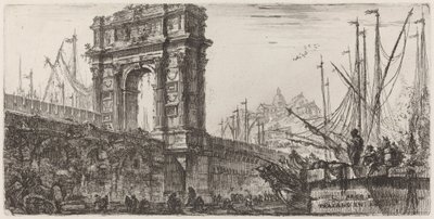 Łuk Trajana w Ankonie autorstwa Giovanni Battista Piranesi
