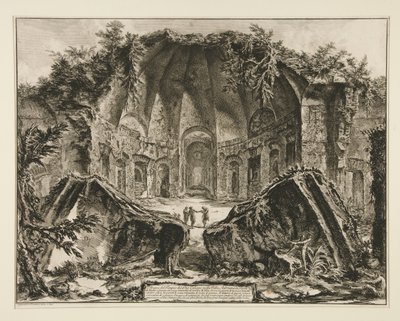 Pozostałości świątyni boga Canopusa w Hadrian autorstwa Giovanni Battista Piranesi
