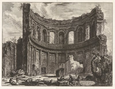 Pozostałości świątyni, o której mówi się, że będzie Apollo w Hadrian autorstwa Giovanni Battista Piranesi