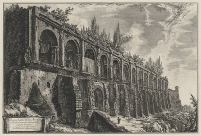 Pozostałości willi Mecenasa w Tivoli, zbudowanej z trawertynu w technice opus incertum autorstwa Giovanni Battista Piranesi