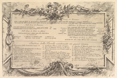 Napis początkowy z boku R..., ca. 1748. autorstwa Giovanni Battista Piranesi