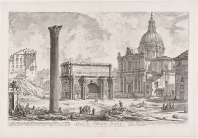 Łuk Septymiusza Sewera autorstwa Giovanni Battista Piranesi