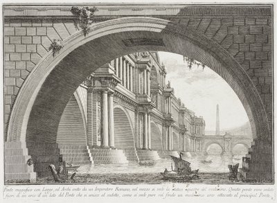 Most przykryty loggiami i arkadami autorstwa Giovanni Battista Piranesi
