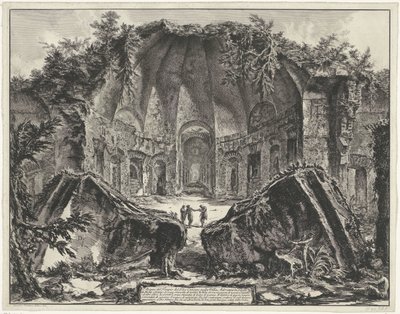 Canopus w de Villa Adriana t i Tivoli? Pozostałości Świątyni Boga Canopus w Villa Adriana w Tivoli (tytuł na obiekcie) Gezichten op Rome (tytuł serii) Widoki Rzymu zaprojektowane i wyryte przez architekta Giambattistę Piranesiego Ve (nez) iano (tytuł serii autorstwa Giovanni Battista Piranesi