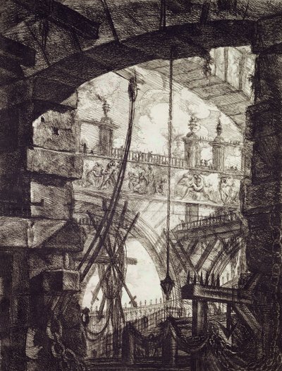 Carceri IV, 1760 (akwaforta) autorstwa Giovanni Battista Piranesi