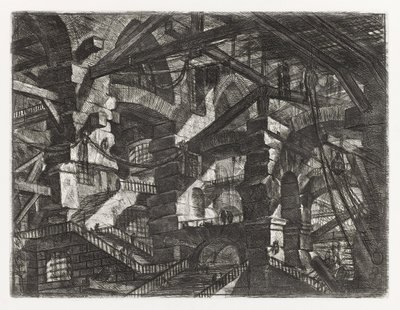 Seria Więzienia, plansza XIV autorstwa Giovanni-Battista Piranesi