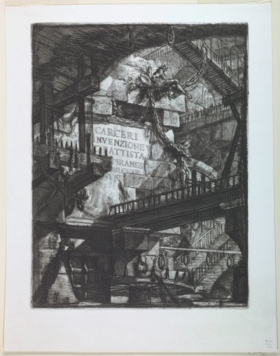 Seria Carceri, strona tytułowa autorstwa Giovanni Battista Piranesi