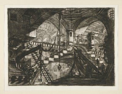 Carceri, XI: Łuk z ornamentem z muszli autorstwa Giovanni Battista Piranesi