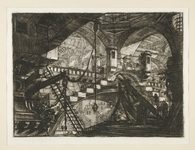 Carceri, XI: Łuk z ornamentem muszlowym autorstwa Giovanni Battista Piranesi